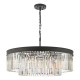 67870-003 Anthracite 8 Light Chandelier with Crystal