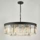 67870-003 Anthracite 8 Light Chandelier with Crystal