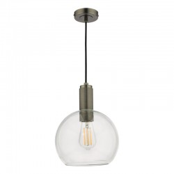 67880-003 Antique Chrome Pendant with Clear Round Glass 67880-003 Antique Chrome Pendant with Clear Round Glass