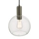 67880-003 Antique Chrome Pendant with Clear Round Glass