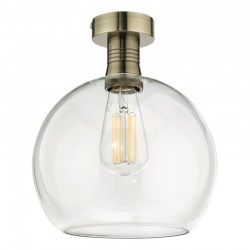 67906-003 Aged Brass Semi Flush with Clear Glass 67906-003 Aged Brass Semi Flush with Clear Glass