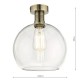 67906-003 Aged Brass Semi Flush with Clear Glass