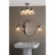 67909-003 Bathroom Chrome Wall Lamp with Clear Ribbed Glass