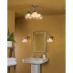 67909-003 Bathroom Chrome Wall Lamp with Clear Ribbed Glass