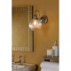 67909-003 Bathroom Chrome Wall Lamp with Clear Ribbed Glass