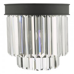 67913-003 Anthracite 2 Light Wall Lamp with Crystal 67913-003 Anthracite 2 Light Wall Lamp with Crystal