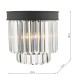 67913-003 Anthracite 2 Light Wall Lamp with Crystal