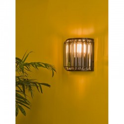 67914-003 Satin Black 2 Light Wall Lamp with Crystal 67914-003 Satin Black 2 Light Wall Lamp with Crystal