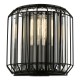 67914-003 Satin Black 2 Light Wall Lamp with Crystal