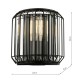 67914-003 Satin Black 2 Light Wall Lamp with Crystal