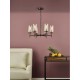 67987-003 Black & Antique Brass 6 Light Centre Fitting with Clear Glasses 67987-003 Black & Antique Brass 6 Light Centre Fitting with Clear Glasses