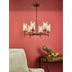 67987-003 Black & Antique Brass 6 Light Centre Fitting with Clear Glasses 67987-003 Black & Antique Brass 6 Light Centre Fitting with Clear Glasses