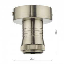 67997-003 Antique Chrome Semi Flush Bracket E27 67997-003 Antique Chrome Semi Flush Bracket E27