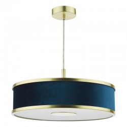 71145-003 Brushed Brass 3 Light Pendant with Velvet Shade & Diffuser 71145-003 Brushed Brass 3 Light Pendant with Velvet Shade & Diffuser