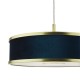 71145-003 Brushed Brass 3 Light Pendant with Velvet Shade & Diffuser