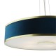 71146-003 Brushed Brass 6 Light Pendant with Velvet Shade & Diffuser