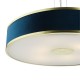 71146-003 Brushed Brass 6 Light Pendant with Velvet Shade & Diffuser