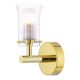 71173-003 Bathroom Gold Wall Lamp with Ribbed Glass