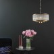 71179-003 Antique Bronze 3 Light Pendant with Clear Glass Rods