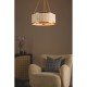 71180-003 Gold Pendant 5 Light with Natural Seagrass Shade