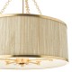 71180-003 Gold Pendant 5 Light with Natural Seagrass Shade