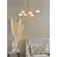 71187-003 Gold 6 Light Centre Fitting with Opal Glasses