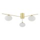 71189-003 Gold 3 Light Ceiling Lamp with Opal Glasses