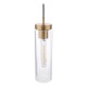 71192-003 Polished Bronze Pendant with Clear Ribbed Glass 71192-003 Polished Bronze Pendant with Clear Ribbed Glass