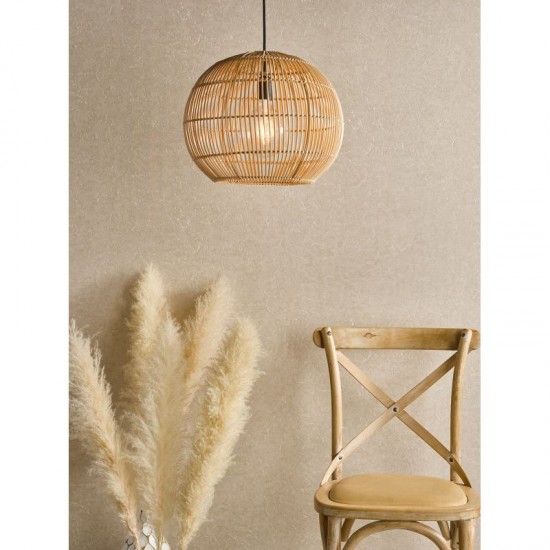 71198-003 Natural Rattan Pendant