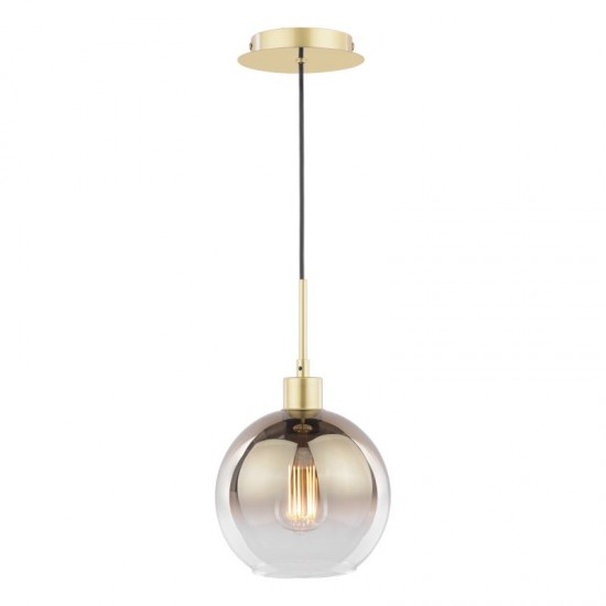 71204-003 Gold Pendant with Gold Mirrored Ombre Glass