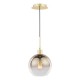 71204-003 Gold Pendant with Gold Mirrored Ombre Glass