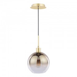 71204-003 Gold Pendant with Gold Mirrored Ombre Glass