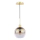 71204-003 Gold Pendant with Gold Mirrored Ombre Glass