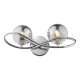 71207-003 Chrome 2 Light Wall Lamp with Smoked Mirrored Glasses