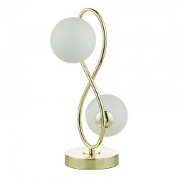 71208-003 Gold 2 Light Table Lamp with Opal Glasses 71208-003 Gold 2 Light Table Lamp with Opal Glasses