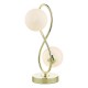 71208-003 Gold 2 Light Table Lamp with Opal Glasses