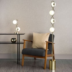 71210-003 Gold 4 Light Floor Lamp with Opal Glasses