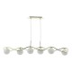 71212-003 Gold 6 Light over Island Fitting with Opal Glasses