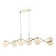 71212-003 Gold 6 Light over Island Fitting with Opal Glasses