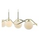 71212-003 Gold 6 Light over Island Fitting with Opal Glasses