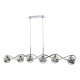 71213-003 Chrome 6 Light over Island Fitting with Smoked Mirrored Glasses