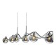 71213-003 Chrome 6 Light over Island Fitting with Smoked Mirrored Glasses