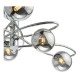 71215-003 Chrome 6 Light Ceiling Lamp with Smoked Mirrored Glasses