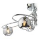 71215-003 Chrome 6 Light Ceiling Lamp with Smoked Mirrored Glasses