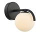 71227-003 Black Wall Lamp with White Glass