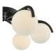 71230-003 Black 6 Light Flush with White Glasses