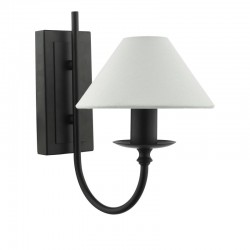 71252-003 Black Wall Lamp with White Shade