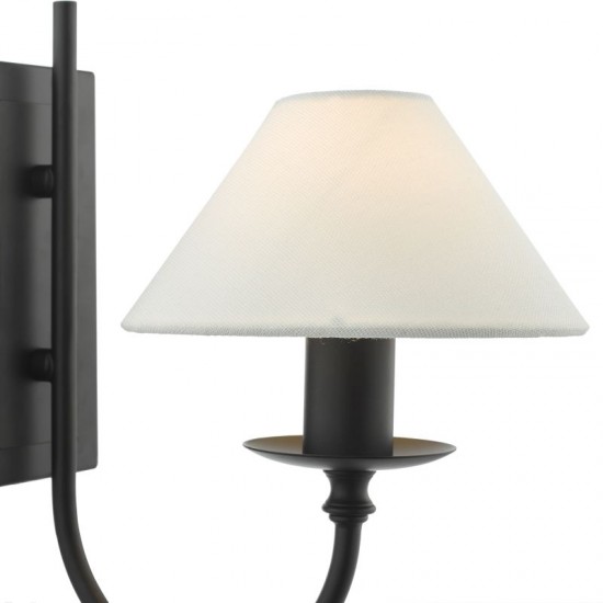 71252-003 Black Wall Lamp with White Shade