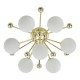 71258-003 Gold 7 Light Flush with Opal Globe Glasses 71258-003 Gold 7 Light Flush with Opal Globe Glasses