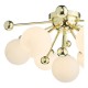 71258-003 Gold 7 Light Flush with Opal Globe Glasses 71258-003 Gold 7 Light Flush with Opal Globe Glasses
